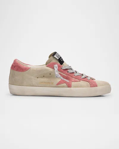 Golden Goose Superstar Suede Low-top Sneakers In Beigepink