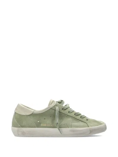 Golden Goose Super-star Suede Sneakers In Green