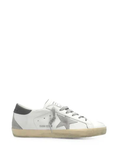 Golden Goose Super-star Suede Sneakers In White