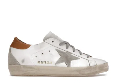Pre-owned Golden Goose Superstar Tan Suede Patch (women's) Sneakers In White/vacchetta/grey