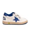 Golden Goose White June Sneakers For Kids With Star And Logo In Multicolor