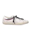Golden Goose Multicolor Leather Super Star Sneakers In White Grey