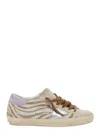 Golden Goose Super-star Sneakers In Zebra Pony Hair In Neutral