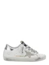 Golden Goose 'superstar' White Low Top Sneakers With Star Patch On The Side And Laminated Heel