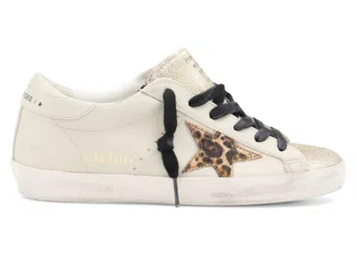Pre-owned Golden Goose Superstar (women's) Sneakers In Light Beige/dark Red/neutral