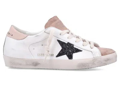 Pre-owned Golden Goose Superstar (women's) Sneakers In Milk/pink/dark Blue In Multi