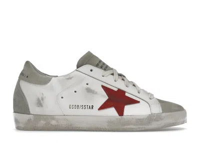 Pre-owned Golden Goose Superstar (women's) Sneakers In White/grey/red