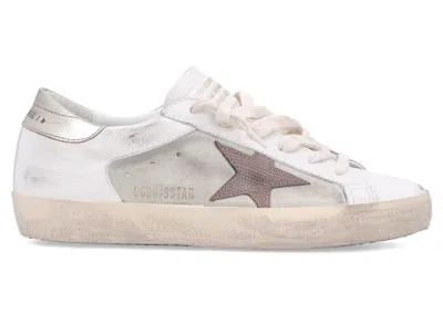 Pre-owned Golden Goose Superstar (women's) Sneakers In White/light Brown/platinum