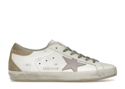 Pre-owned Golden Goose Superstar (women's) Sneakers In White/lilac/platinum
