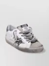Golden Goose Superstar White Low Top Sneakers With Glittered Star Patch And Laminated Heel With Logo Lettering In In White