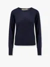 Golden Goose Used Effect Wool Sweater In Blue