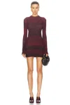 Golden Goose Deluxe Brand Women Knitted Multicolor Mini Dress With Stars Detail In Catawba Grape