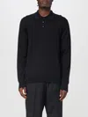 Golden Goose Black Virgin Wool Polo With Classic Collar In Black
