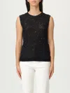 Golden Goose Sleeveless Top Round Neck Sequin Embellishments