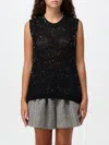 Golden Goose Knitted Vest With Sequins Embell In Schwarz