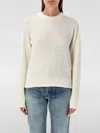 Golden Goose Sparkling Ribbed Knitwear Embellished Crystals In Weiss