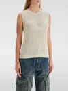 Golden Goose Journey Sequined Knit Tank Top In Weiss