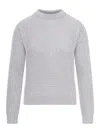 Golden Goose Sweater With All-over Crystals In Gray