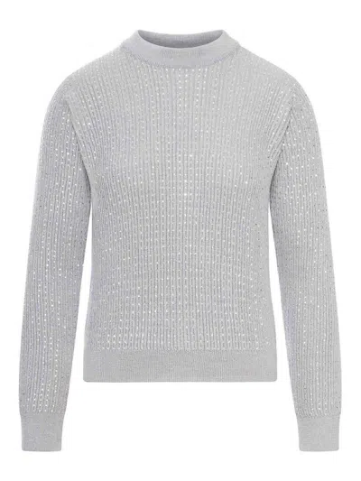 GOLDEN GOOSE SUÉTER CUELLO REDONDO - GRIS