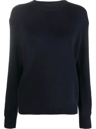 Golden Goose Sweater With Logo On The Back In Blue