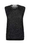 Golden Goose Sequin Knit Tank Top Black