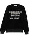 Golden Goose Black Chenille Embroidered Lettering Sweatshirt In Black