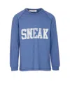 Golden Goose Crewneck Graphic Print Sweater Long Sleeves In Blue