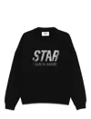 Golden Goose Black Sweatshirt With Logo Printed On The Front In Black