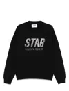 Golden Goose Black Sweatshirt With Logo Printed On The Front In Black