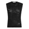 Golden Goose Sleeveless Top Round Neck Sequin Embellishments In Black