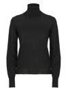 Golden Goose 'dilara' Sheer Turtleneck Knit Sweater In Black