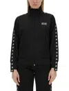 Golden Goose Deluxe Brand High-collar Sweatshirt With Star Detailing And Zipper In Black