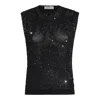 Golden Goose Sleeveless Top Round Neck Sequin Embellishments In Black
