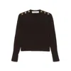 Golden Goose Wool Sweater With Button Detail In Brown