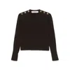 Golden Goose Wool Sweater With Button Detail In Brown