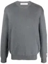 Golden Goose Grey Crewneck Sweater With Maxi Logo Lettering On The Rear In Gray
