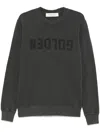 Golden Goose Golden M S Regular Sweatshirt Distressed Cotton Jersey With Logo Clothing In Gray