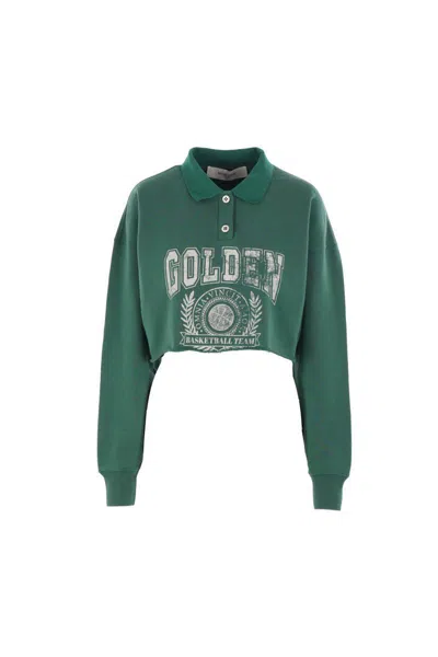 Golden Goose Sweaters In Hunter Green