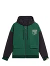 Golden Goose Unisex Reversible Over Zipped Hoodie In Hunter Green/sky Captain