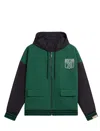 Golden Goose Unisex Reversible Over Zipped Hoodie In Hunter Green/sky Captain