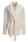 Golden Goose Belted Knitted Cardigan In Neutral