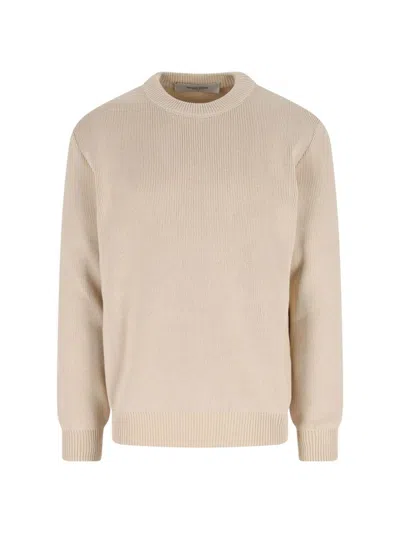 Golden Goose Logo Sweater In Neutral
