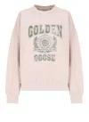Golden Goose Light Pink Sweatshirt With Logo In Pink