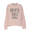 Golden Goose Felpa Con Stampa Logo In Cotone In Pink