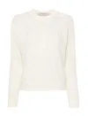 Golden Goose Crystal Embellished Virgin Wool Jumper In White