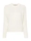 Golden Goose Crystal Embellished Virgin Wool Jumper In White