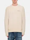 Golden Goose Organic Cotton Sweatshirt With Front And Back Print In White