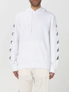 Golden Goose Star Print Hooded Sweater With Kangaroo Pocket In White
