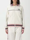 Golden Goose Track Sweatshirt With Contrasting Hem Edges In Ivory