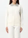 Golden Goose Cream Sequined Zip Sweatshirt In Yellow Cream